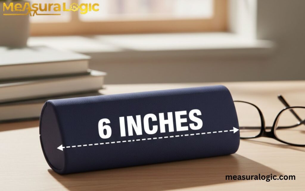 Eyeglass case used as an everyday, reliable 6 inchs measuring tool.